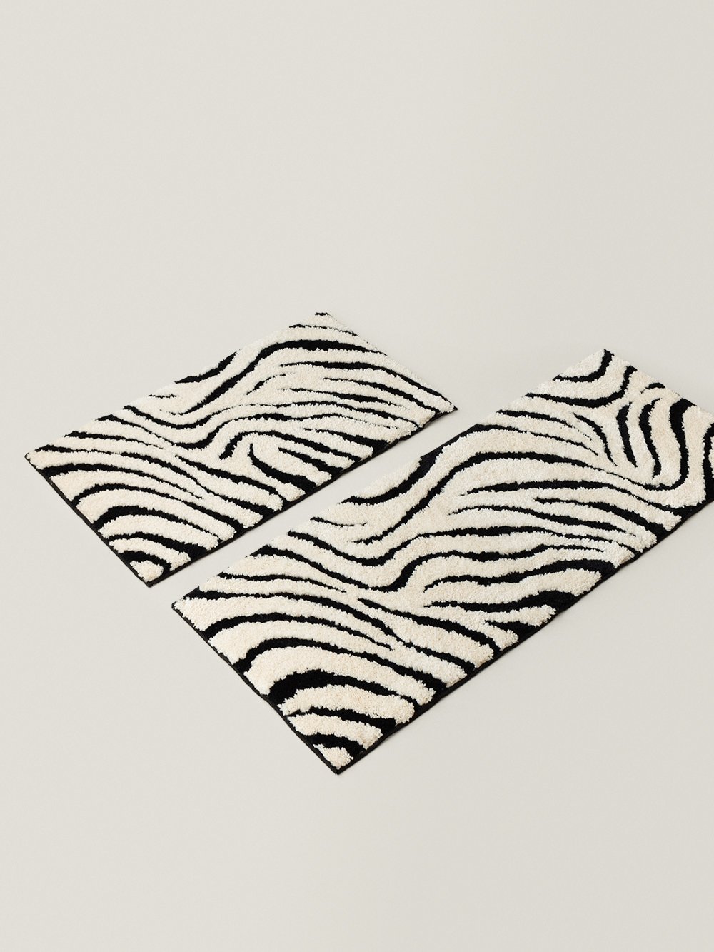 Zebra Pattern Rug - shown with a longer size
