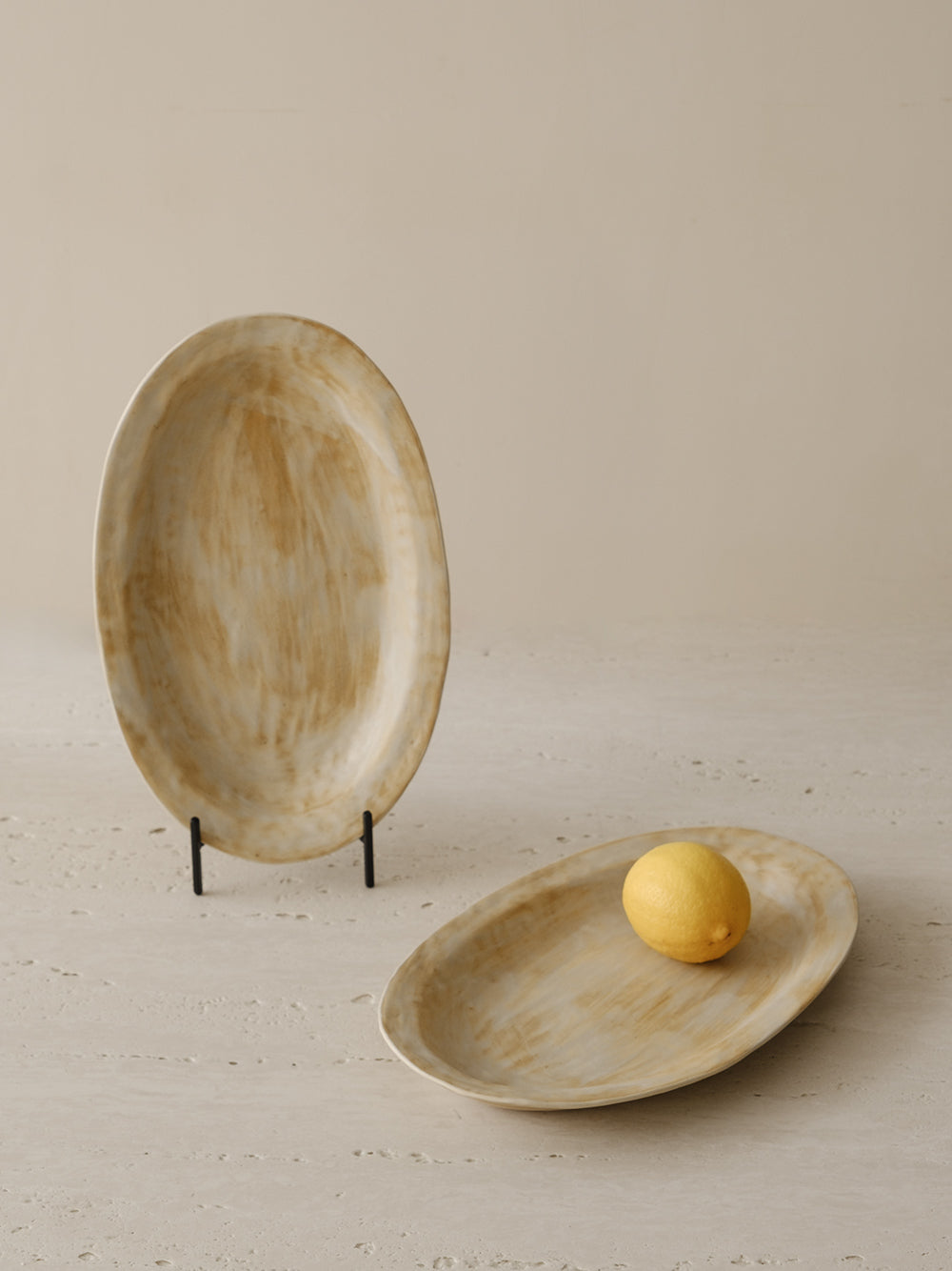 Sandflow Oval Plate - WENSHUO HOME