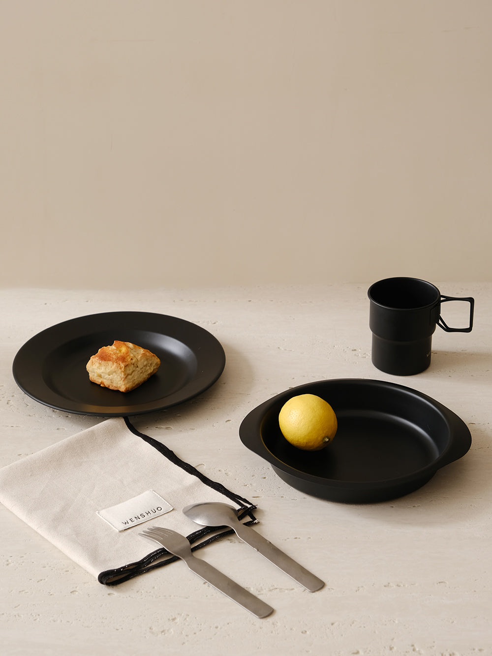 lronia Black Stainless Steel Plate - additional view 3