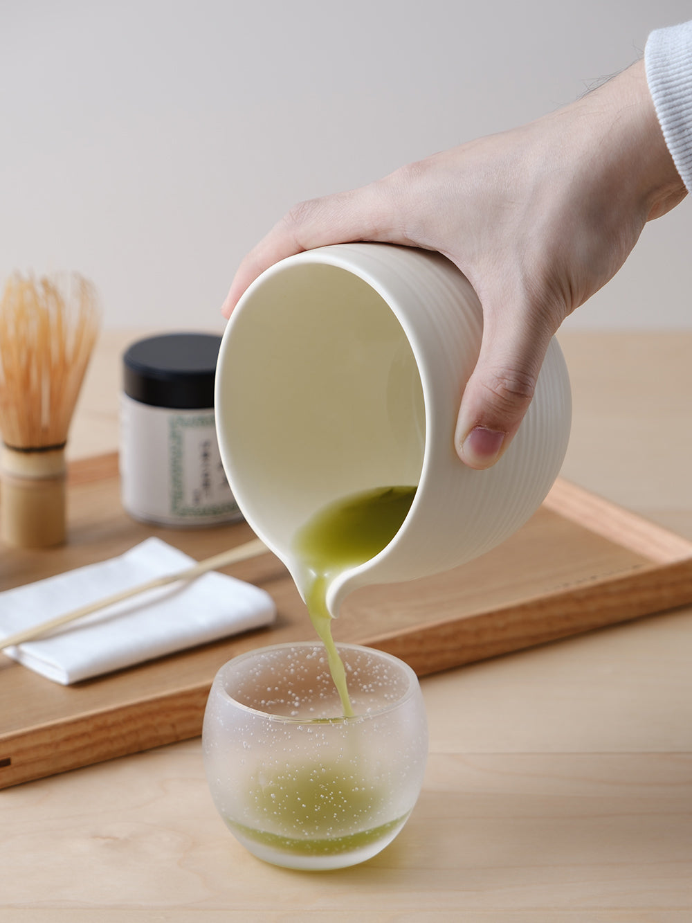 WAKI Matcha Bowl Set with Spout | Ceramic Tea Set – WENSHUO
