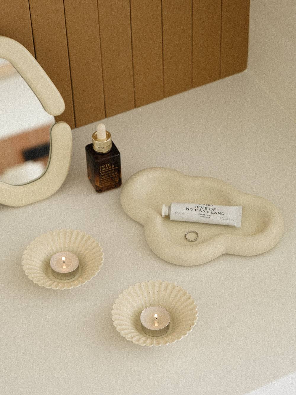 Daisy Candle Plate - WENSHUO