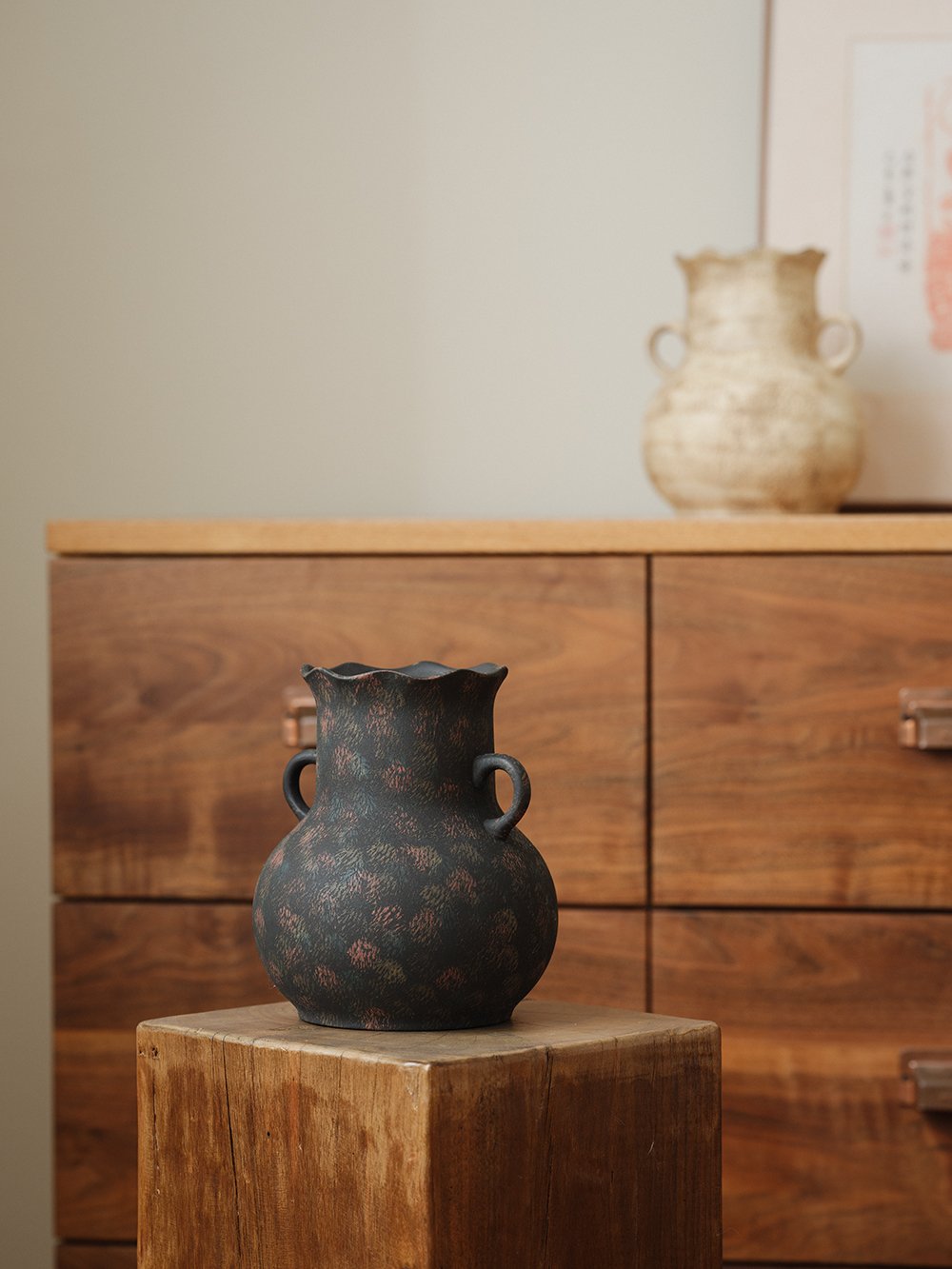 Double-Handle Ceramic Vase - view 3