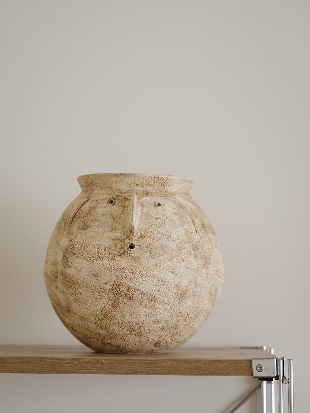 Sculptural Face Ceramic Vase - view 4