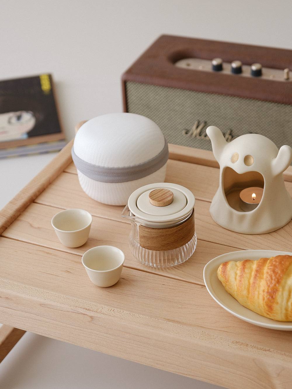 Glass Teapot Set with Infuser (Crème) - WENSHUO