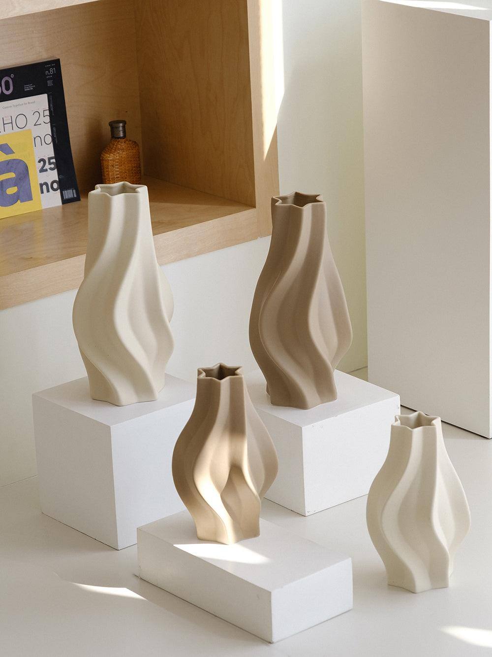 Twist Ceramic Vase - WENSHUO