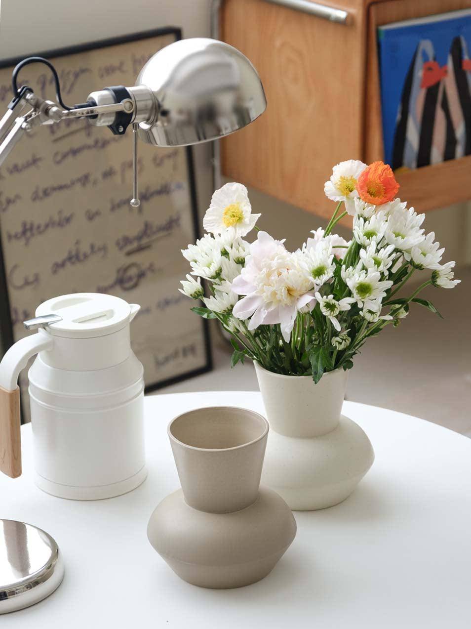 Wide-mouthed Ceramic Vase - WENSHUO