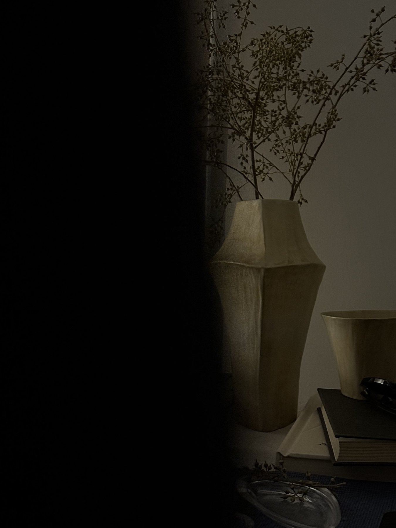Natureform Vase on a Clear Table Edge