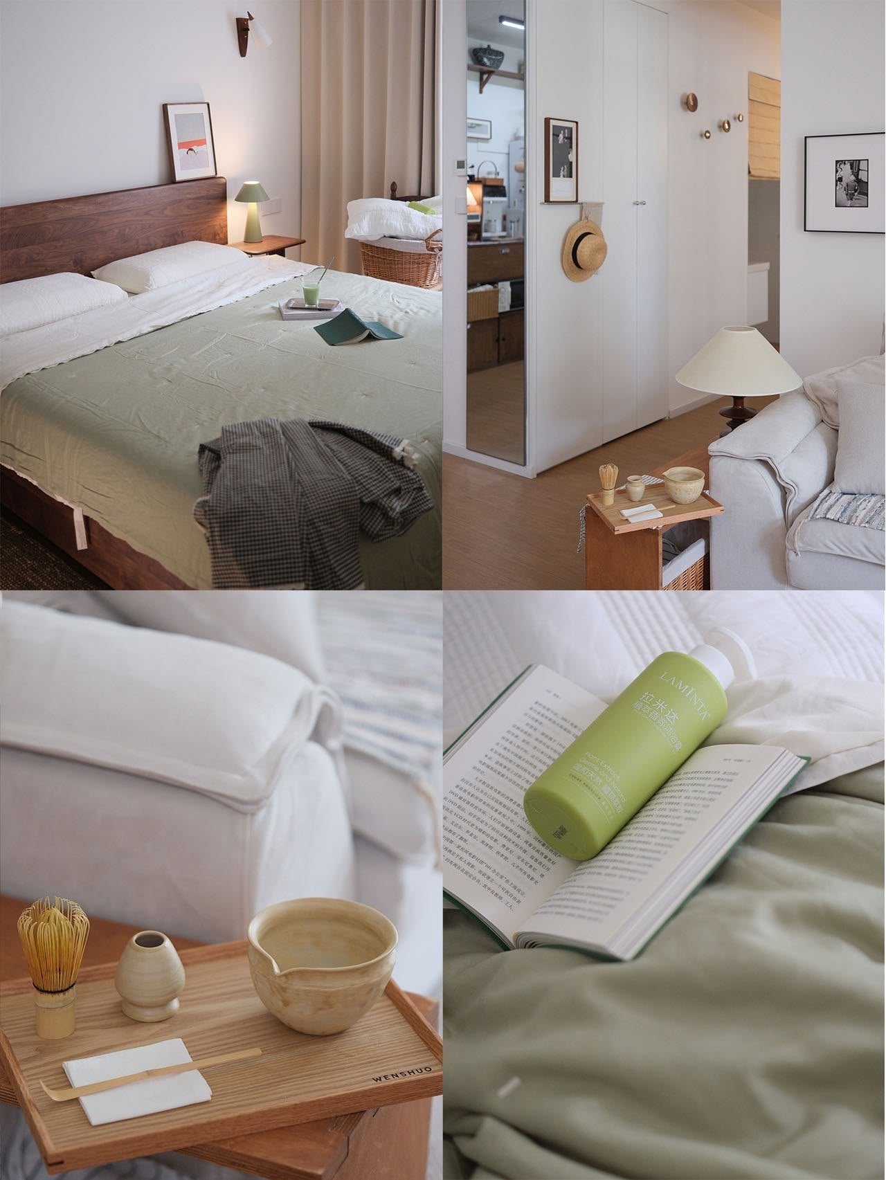 Originé Matcha Set Styling on a Wooden Tray