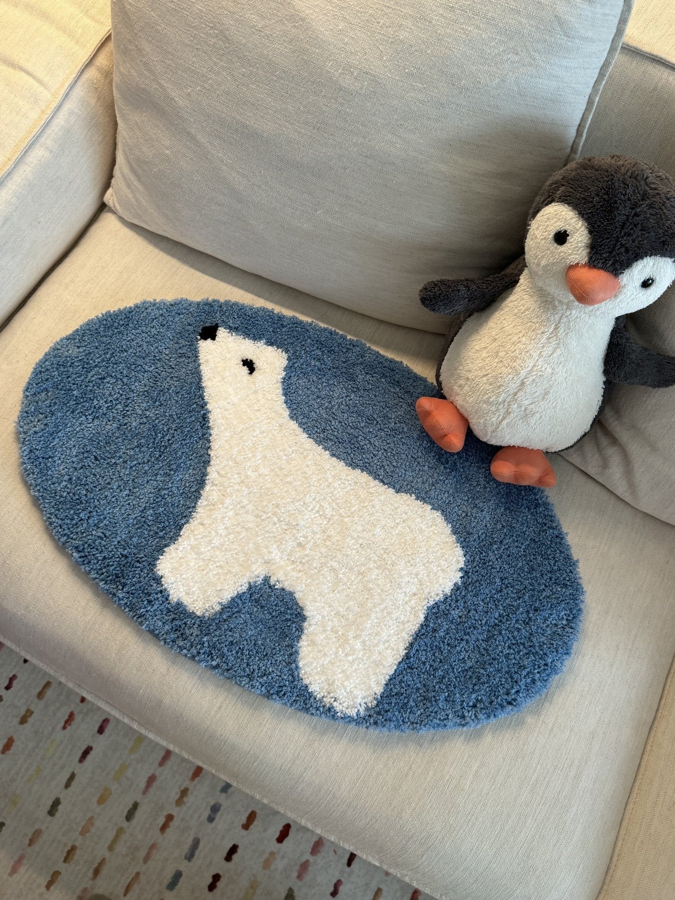 Polar Bear Rug in a Small Room Corner