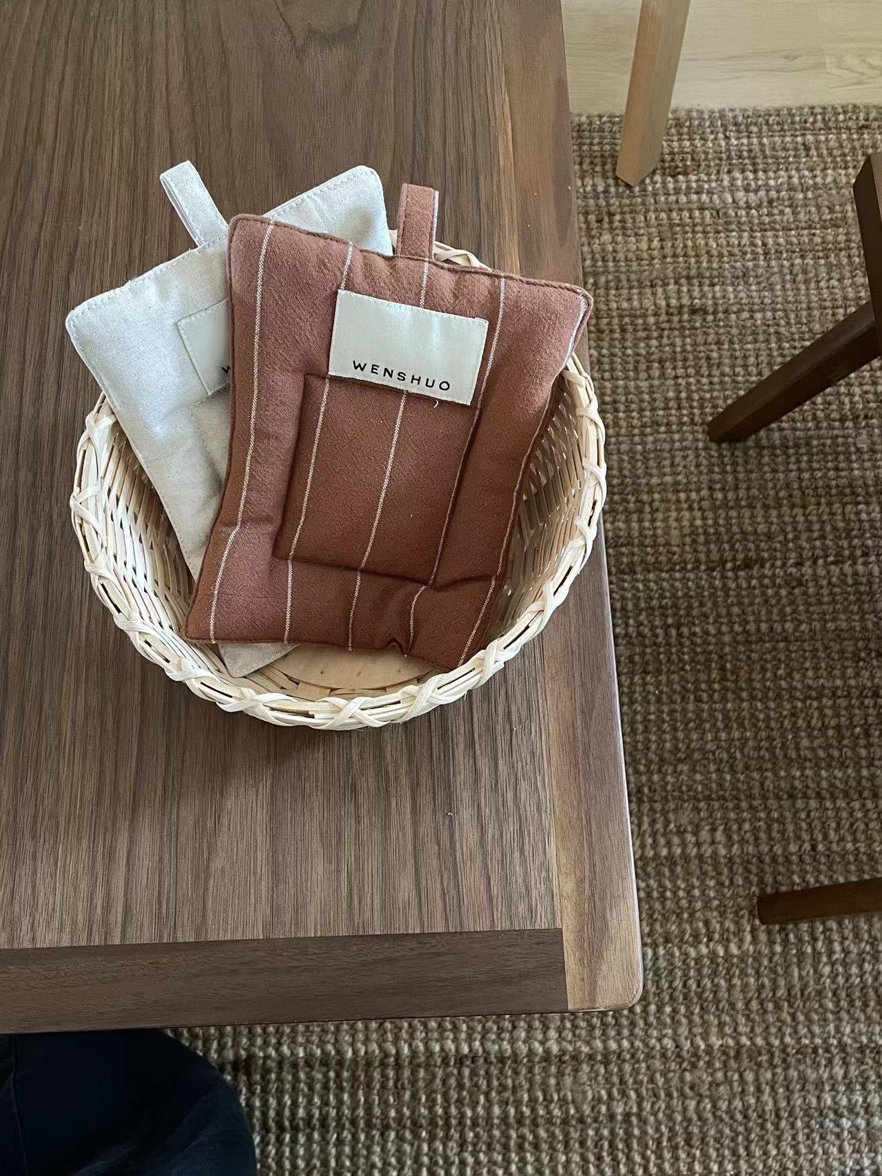 Striped Cotton Towel beside a Quiet Daily Object