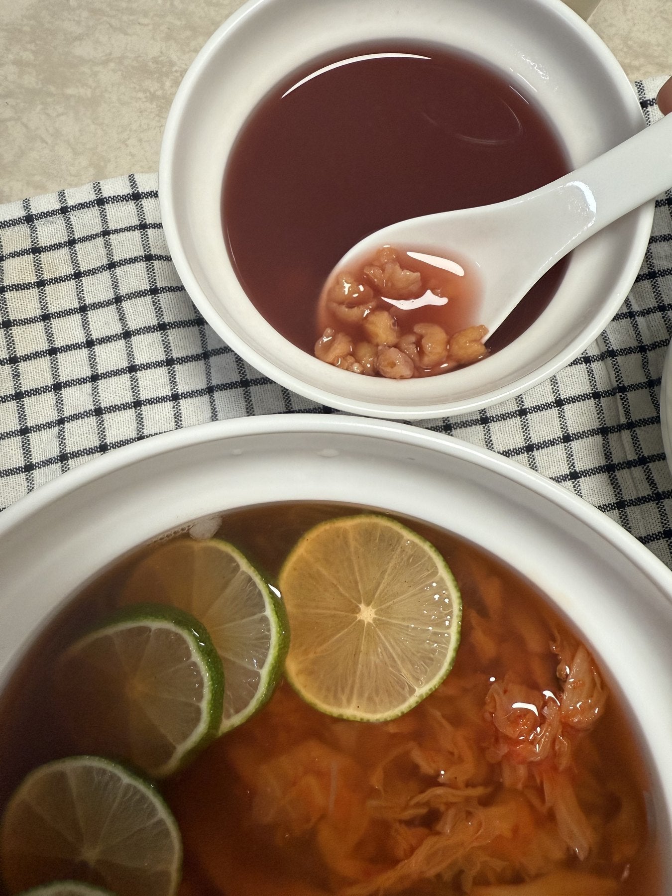 Striped Ramen Bowl Styling for a Simple Dinner Table