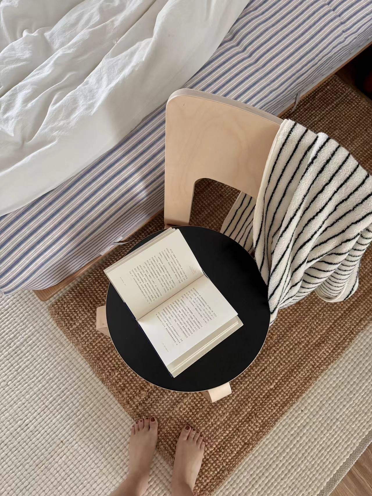 Striped Towel with Room Left to Use