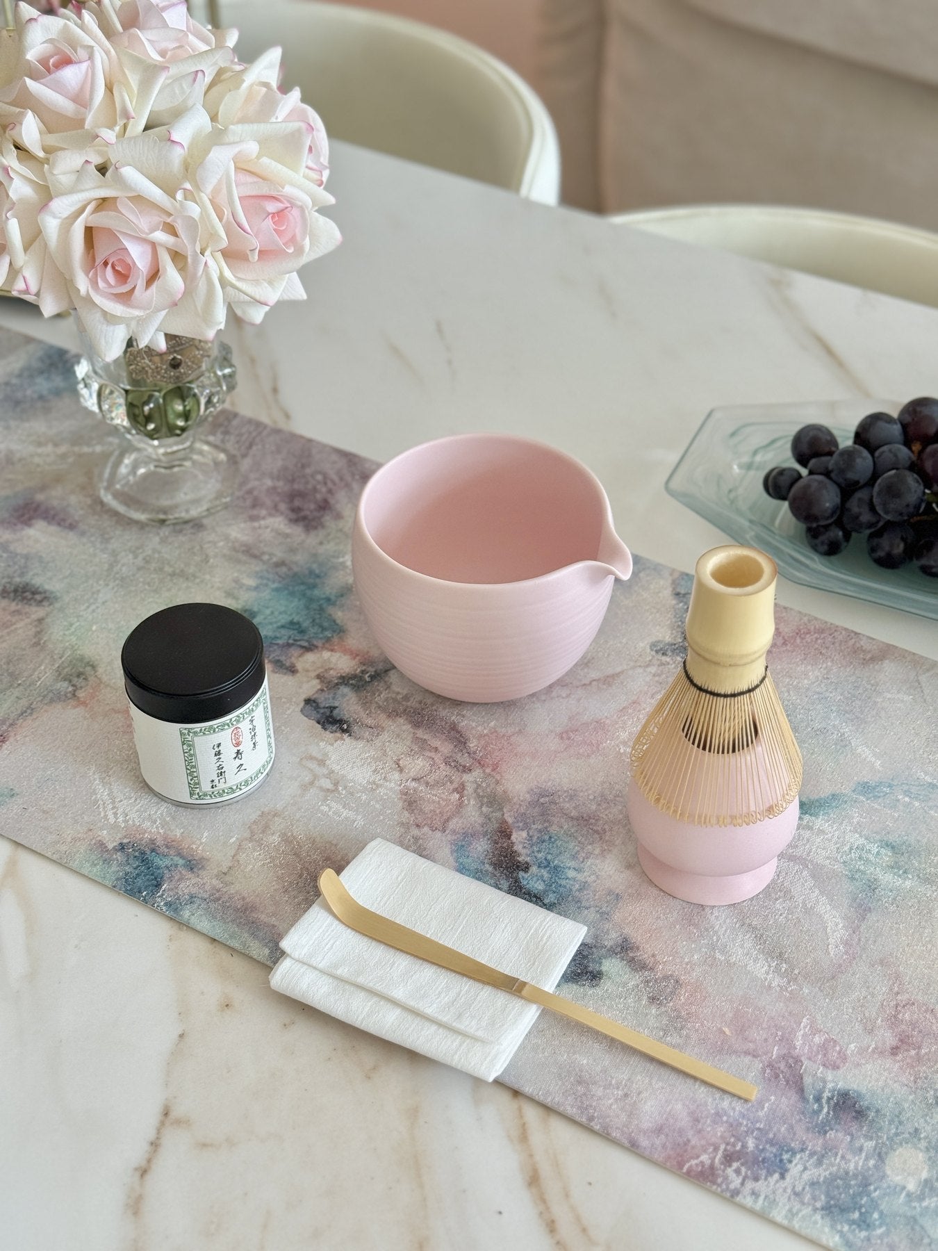 WAKI Matcha Bowl Styling for a Soft Tea Surface