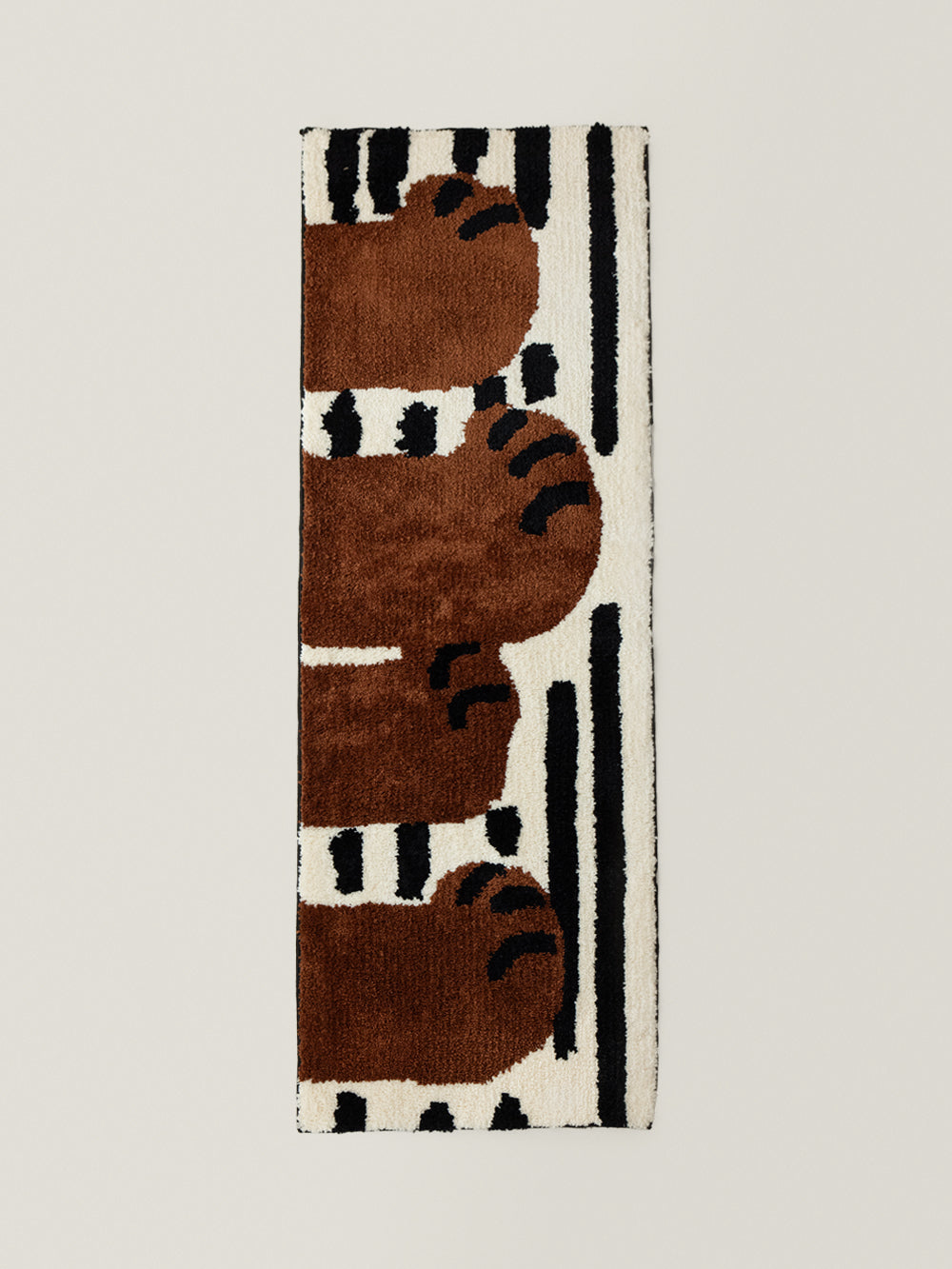 Animal Track Brown Bear Paw Rug