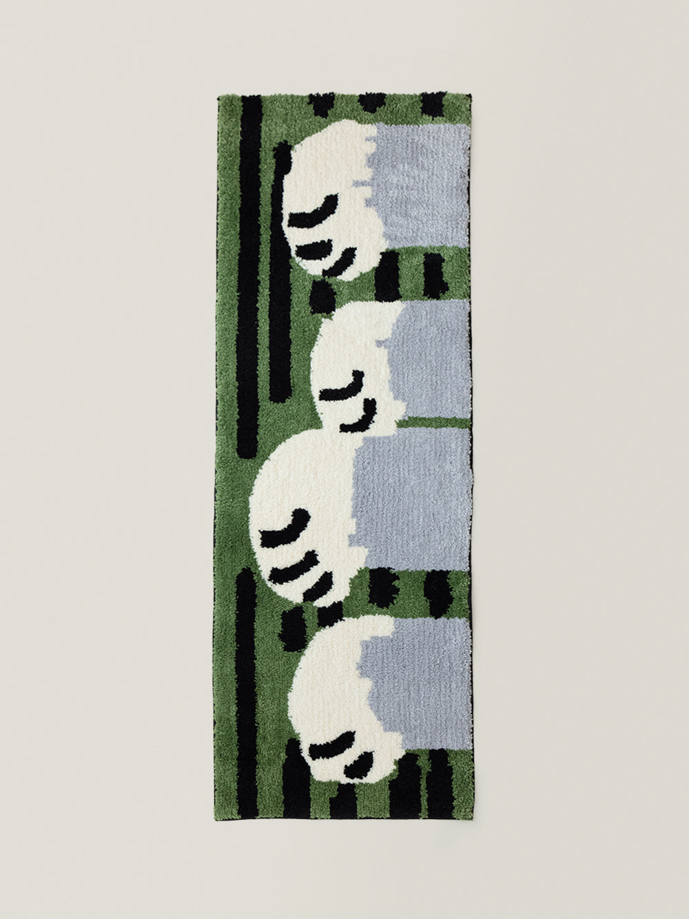 Animal Track Gray Wolf Paw Rug