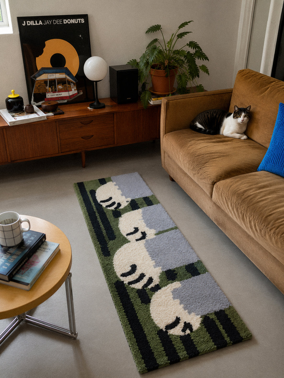 Animal Track Gray Wolf Paw Rug