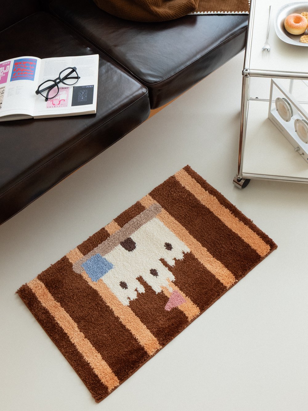 Castlo Castle Stripe Rug - styled view