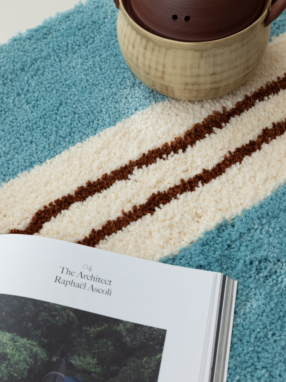 Voidline Narrow Stripe Surfboard Rug (Vintage Blue)