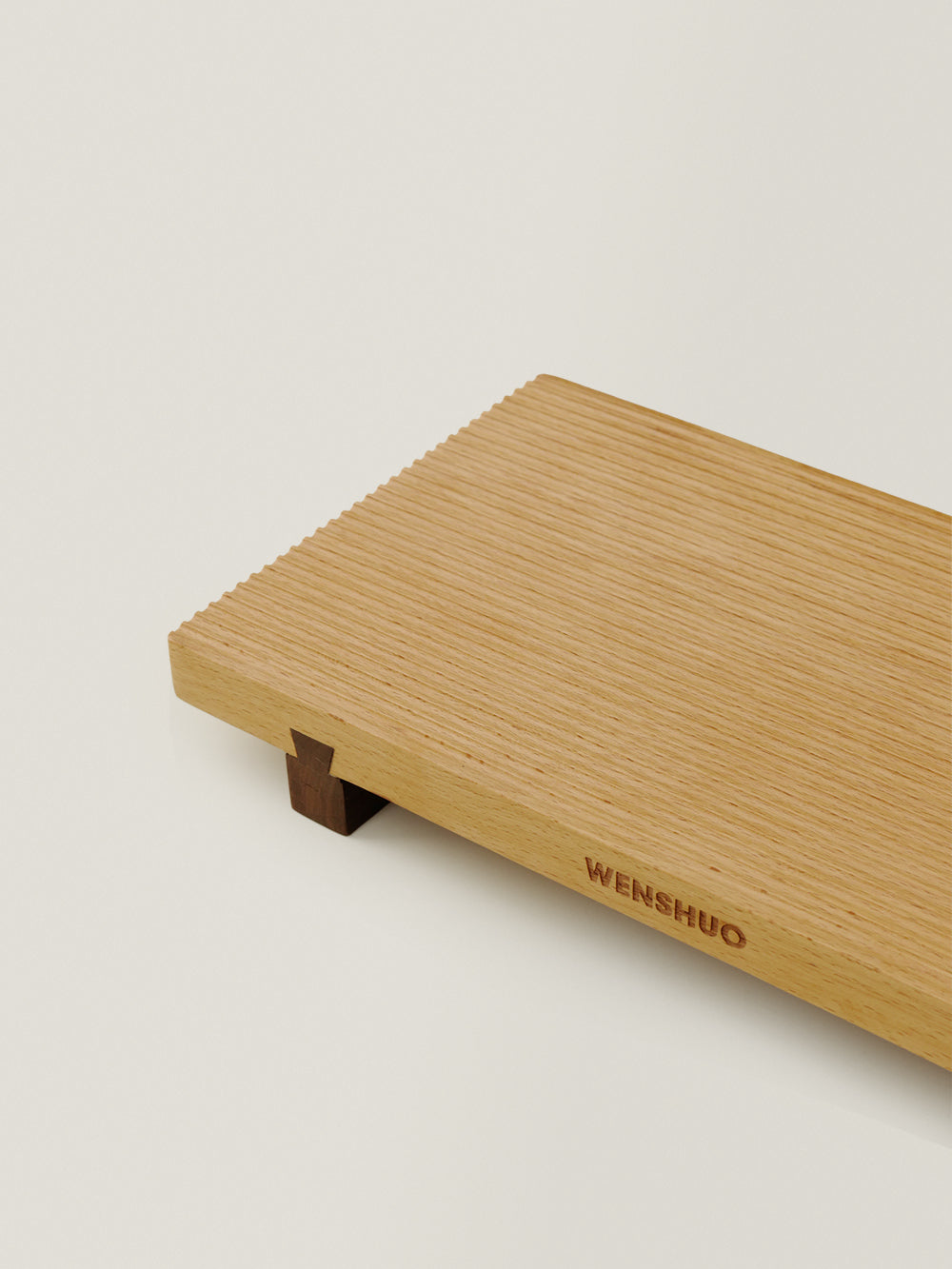 Wooden Dual-Tone Stripe Tray