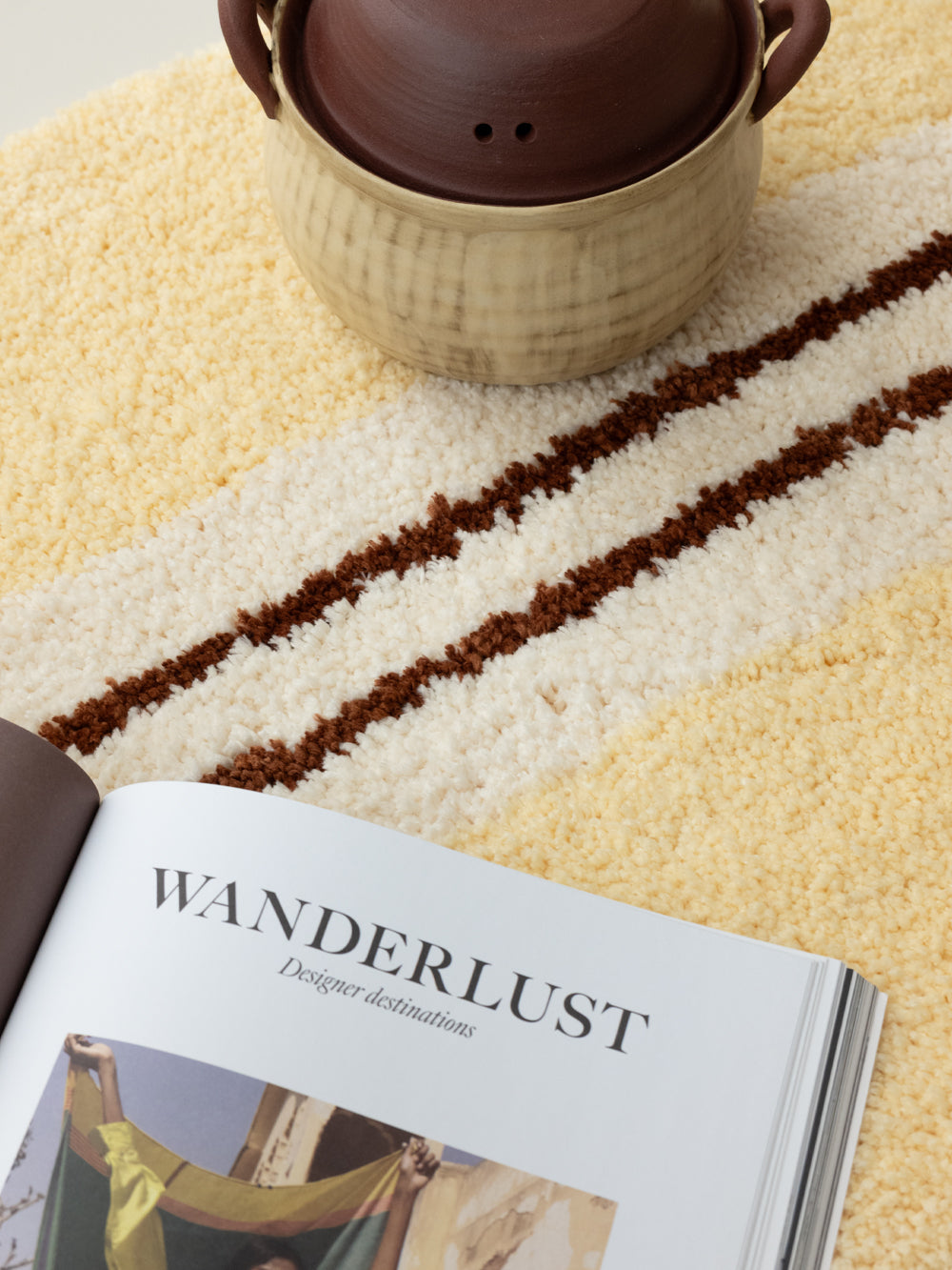 Voidline Narrow Stripe Surfboard Rug (Butter Yellow)
