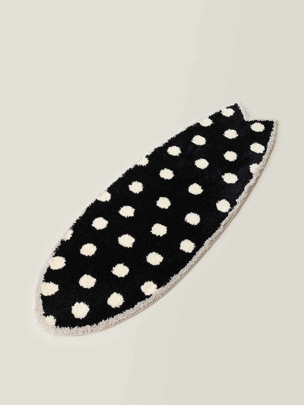 Dotty Polka Dot Surfboard Rug (Black)