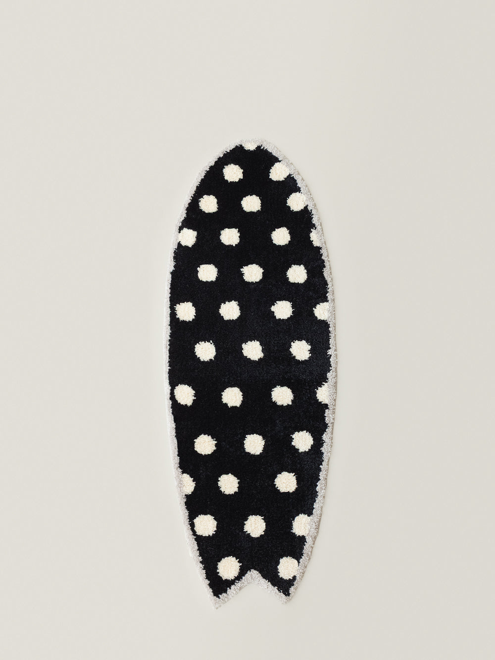 Dotty Polka Dot Surfboard Rug (Black)