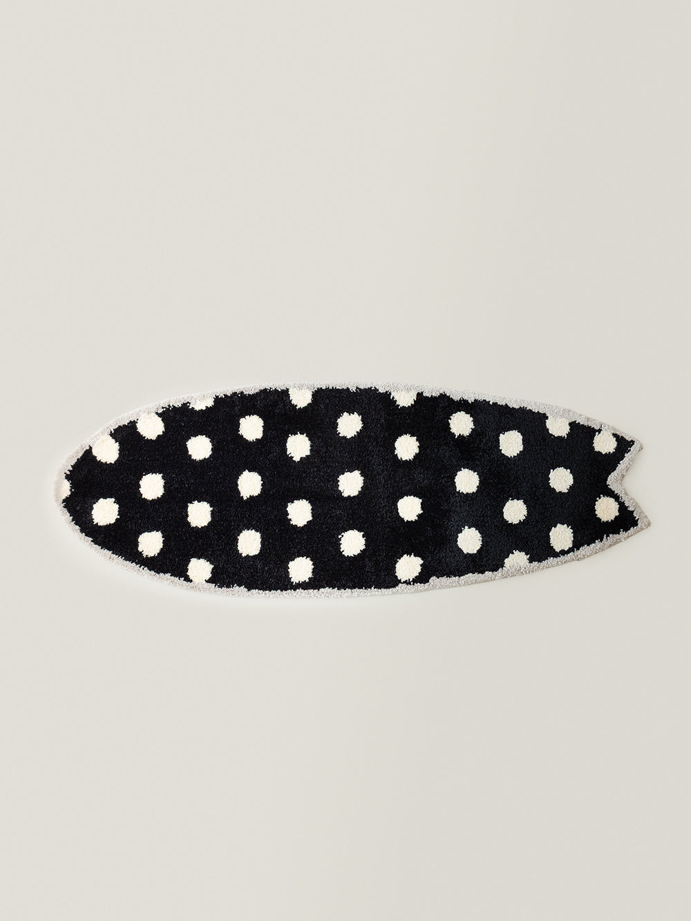 Dotty Polka Dot Surfboard Rug (Black)