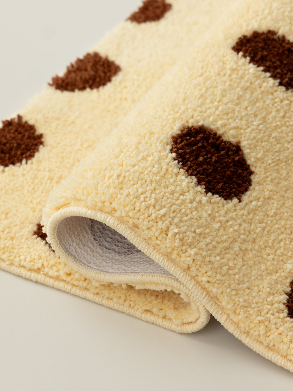 Dotty Polka Dot Square Rug (Butter Yellow)