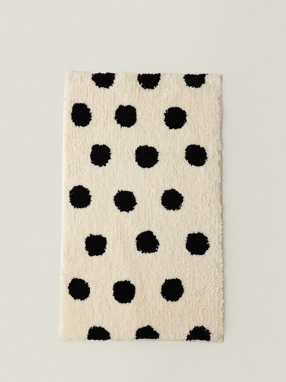 Dotty Polka Dot Square Rug (Ivory)