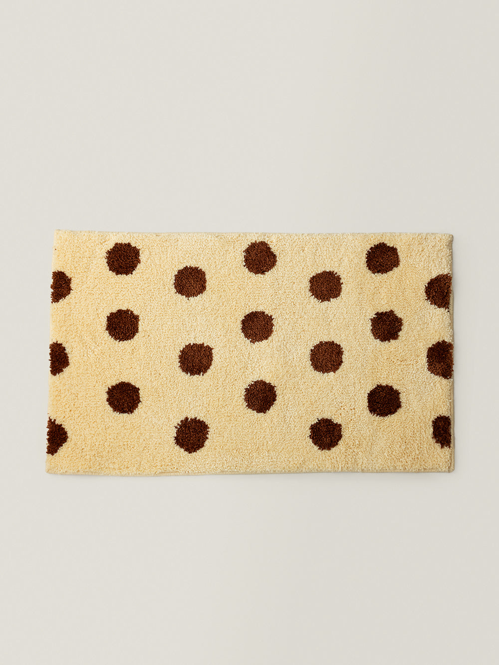 Dotty Polka Dot Square Rug (Butter Yellow)