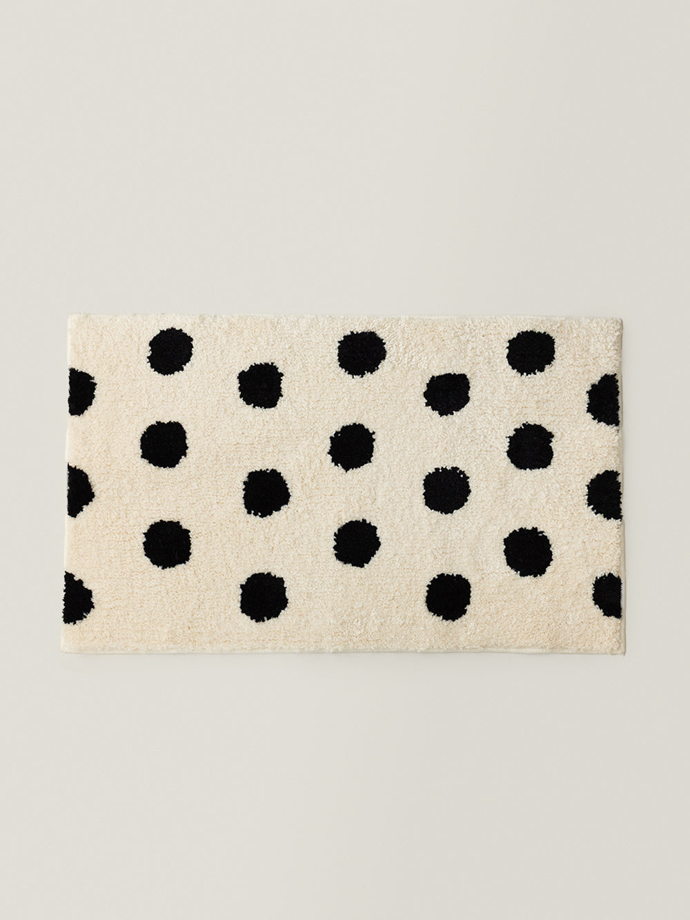 Dotty Polka Dot Square Rug (Ivory)