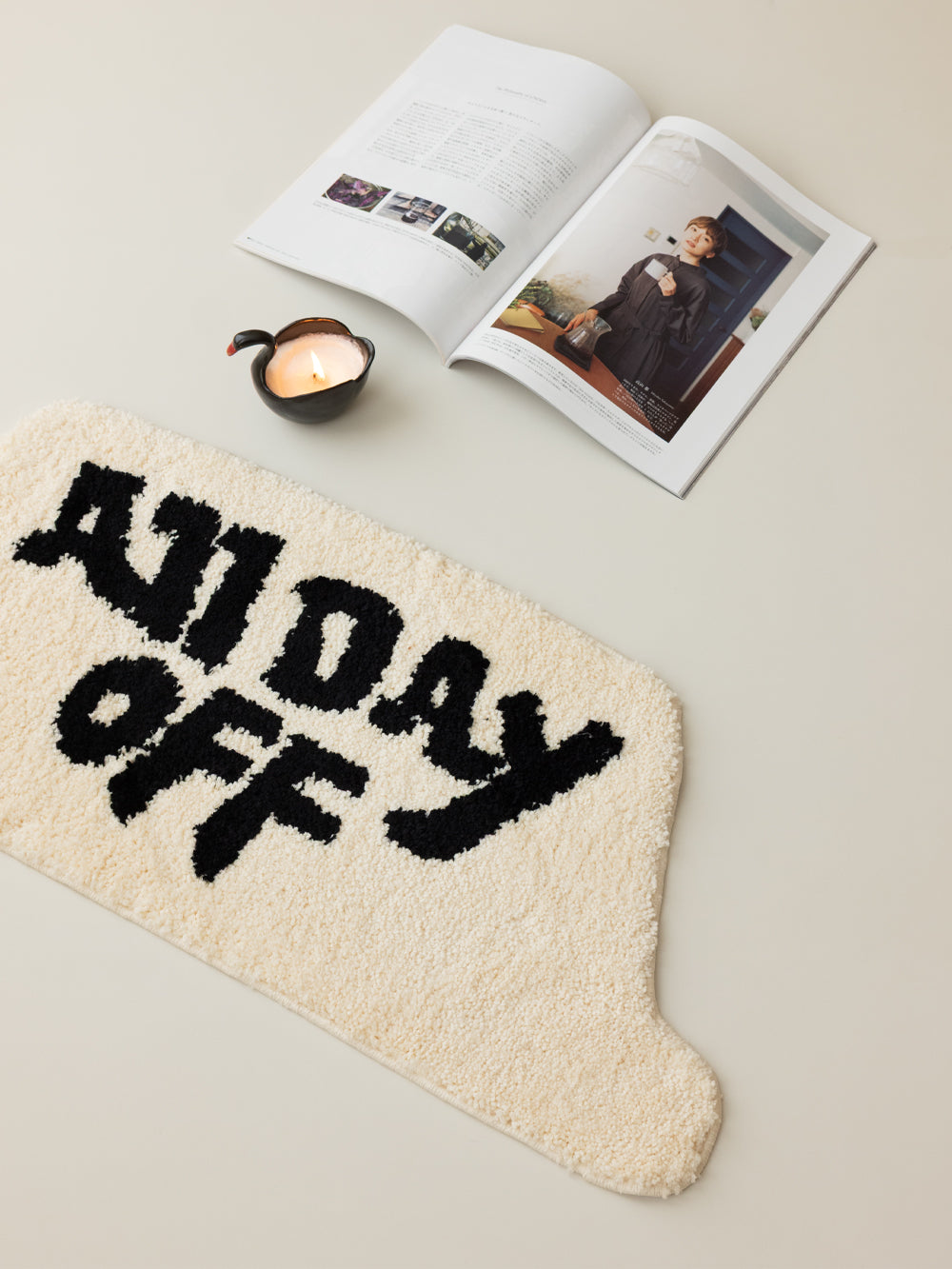 ALL DAY OFF Button Rug