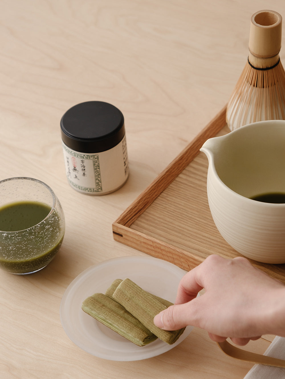 WAKI Matcha Bowl Gift Set （Cream）
