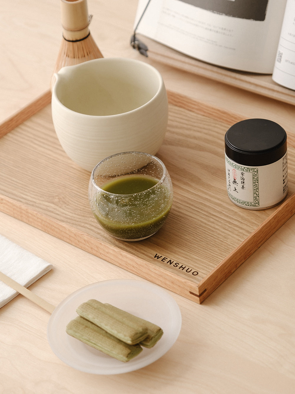 WAKI Matcha Bowl Gift Set （Cream）