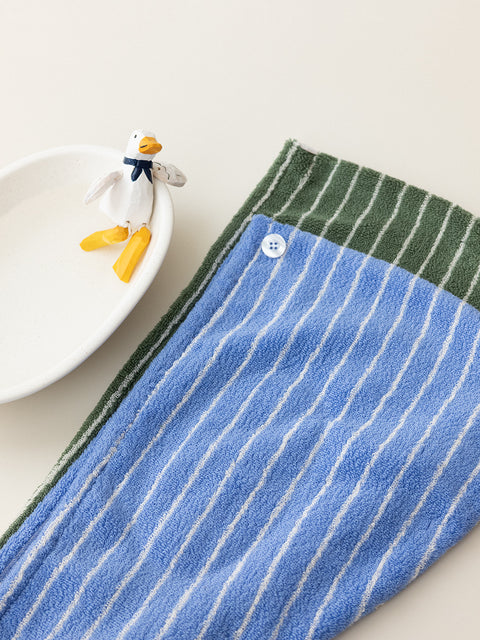 Stripe Quick-Dry Hair Cap
