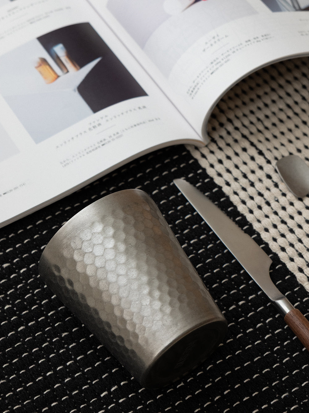 Hammer Honeycomb Texture Stainless Steel Cup