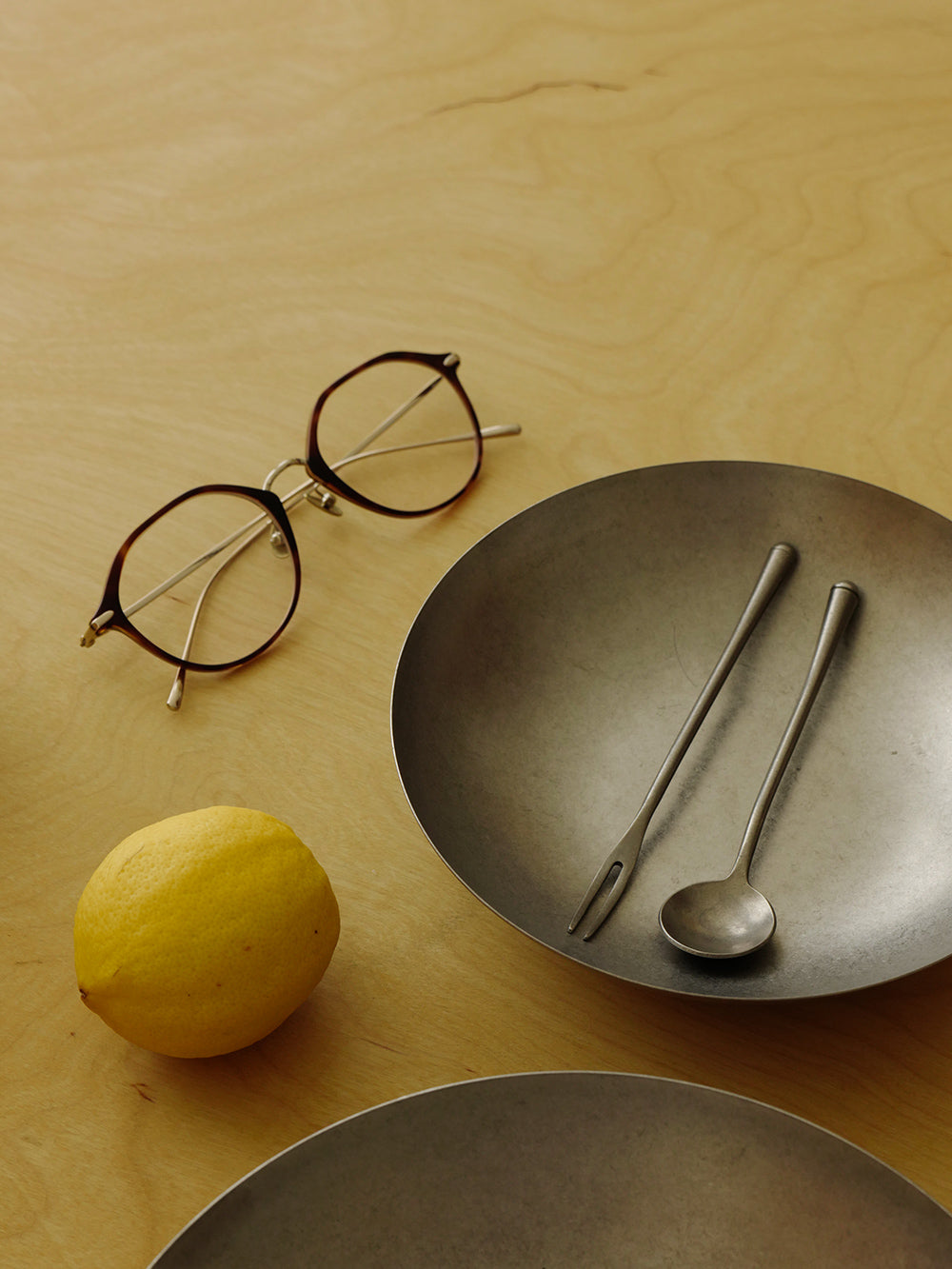 CAEL Stainless Steel Shallow Round Plate