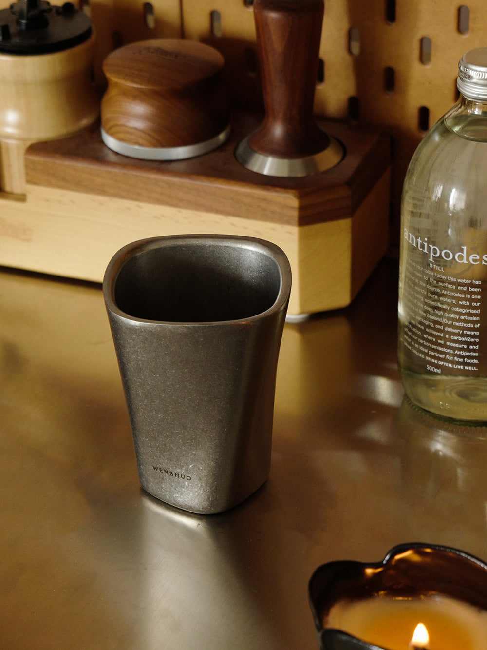 VEYA Square-Rim Double-Wall Grip Cup