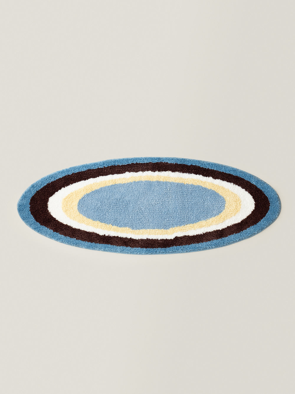 Okej Ripple Rug Ripple Oval Rug – Contrast Textile Floor Mat | WENSHUO