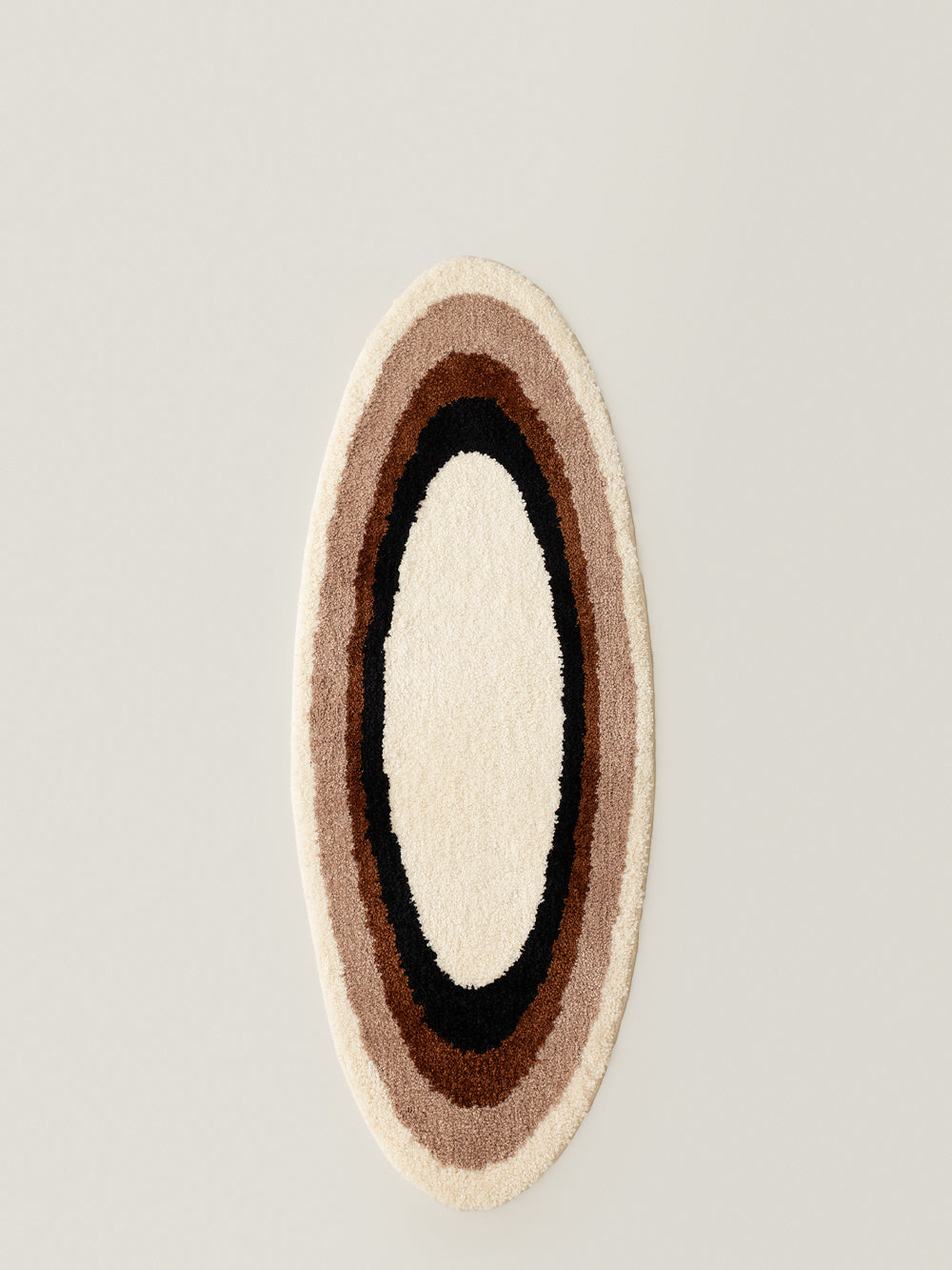 Ripple Oval Rug – Retro Brown