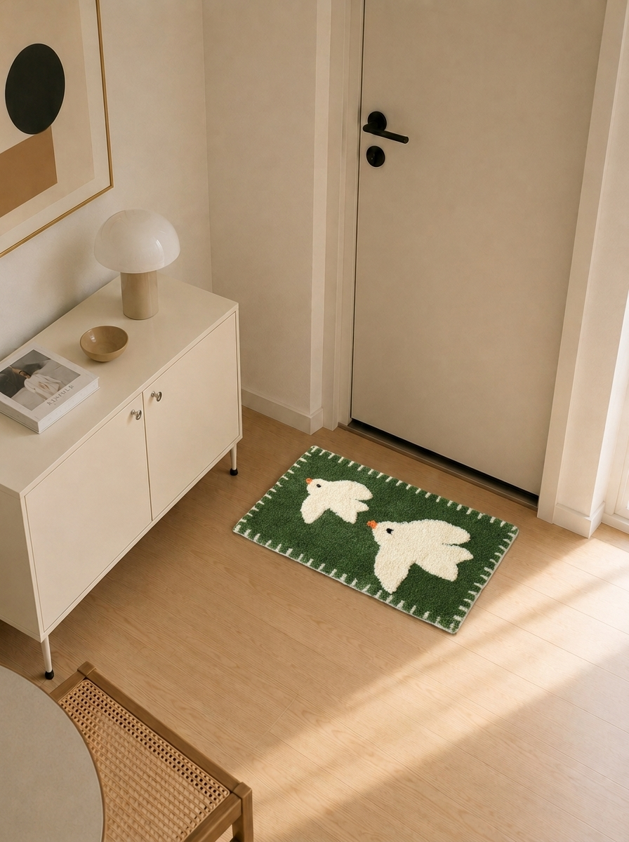 Lomi Seabird Rug (Moss Green)