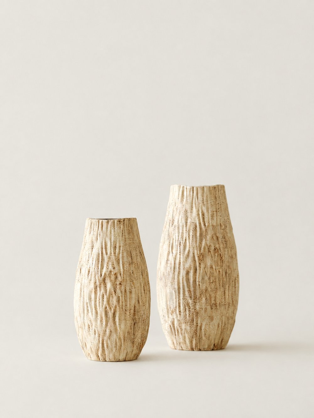 Stone Bark-Textured Ceramic Vase - view 1