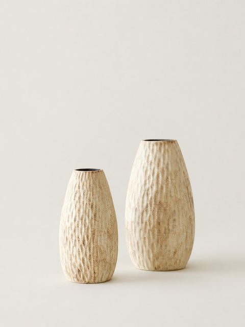 Stone Droplet-Textured Ceramic Vase - view 1