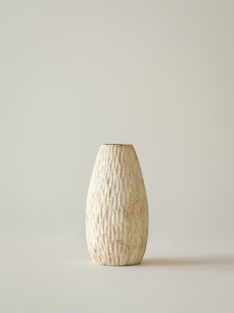 Stone Droplet-Textured Ceramic Vase - Small