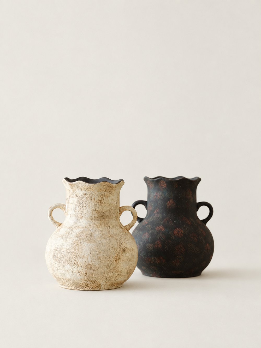 Double-Handle Ceramic Vase - view 1