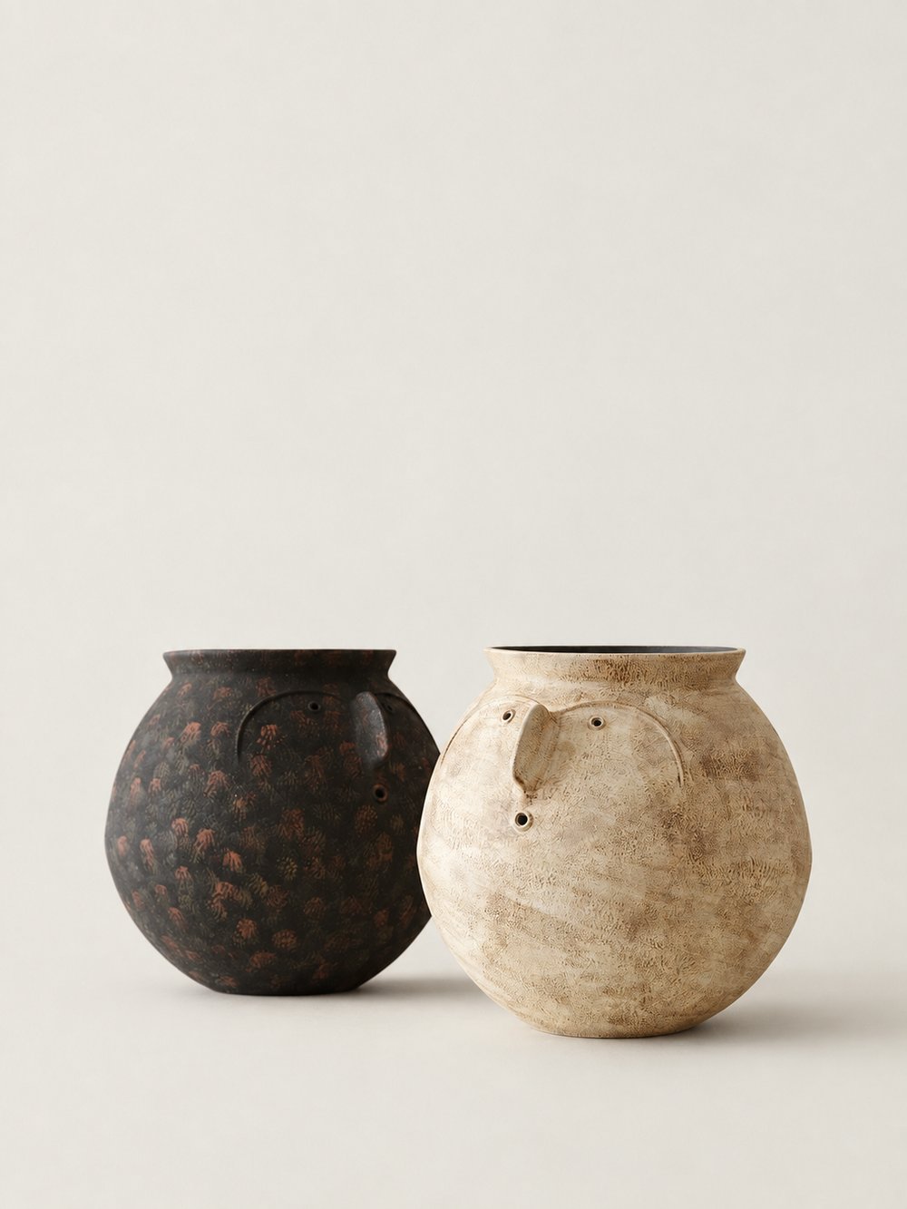 Sculptural Face Ceramic Vase - view 1