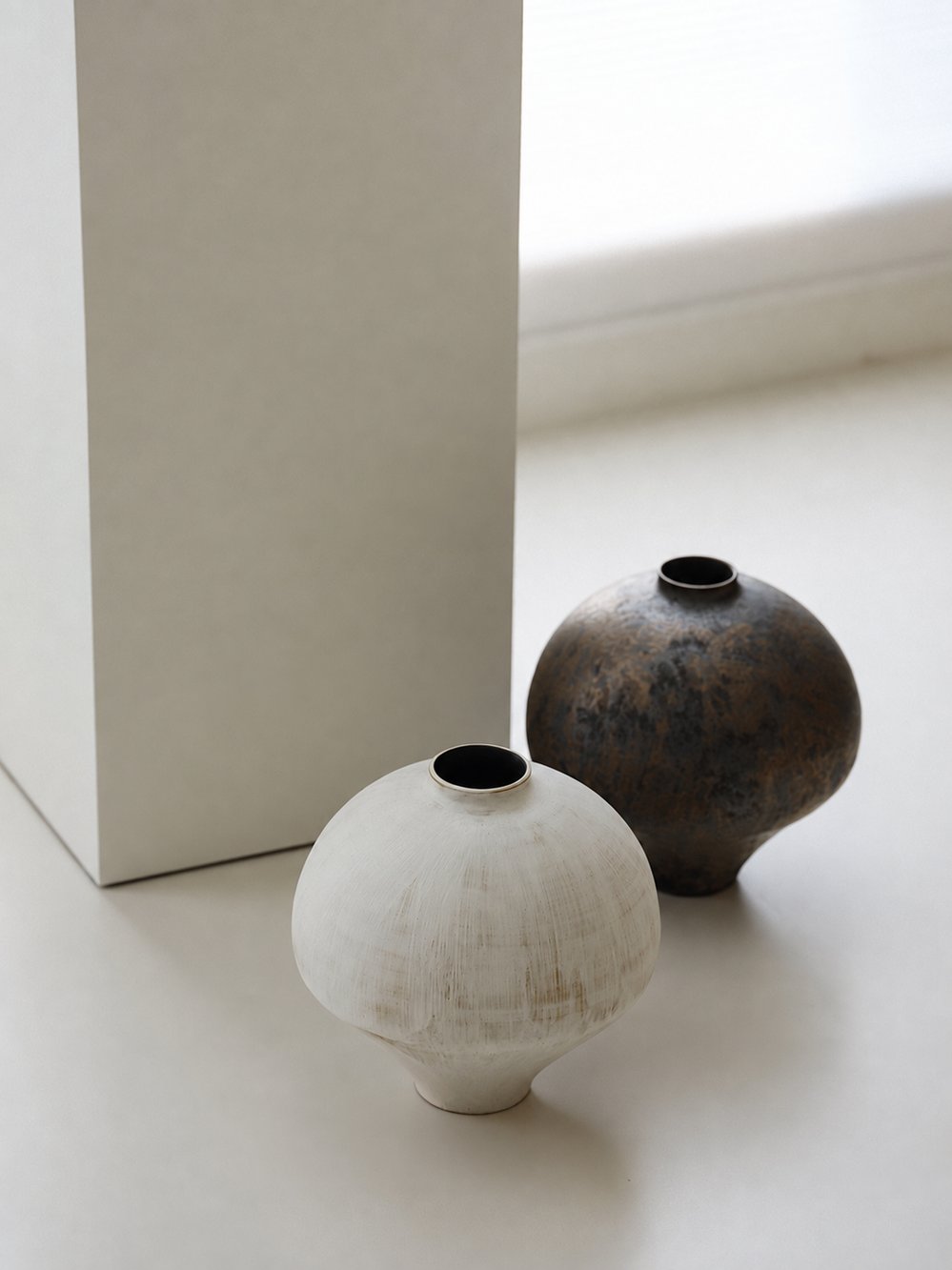 Earthbrush Ceramic Vase — pair lifestyle view