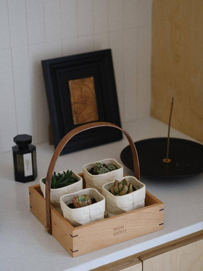 Paperbag Ceramic Flowerpot - WENSHUO