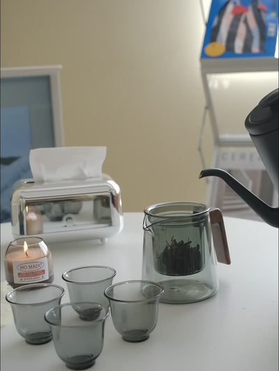 Klein Black Glass Brew Tea Set