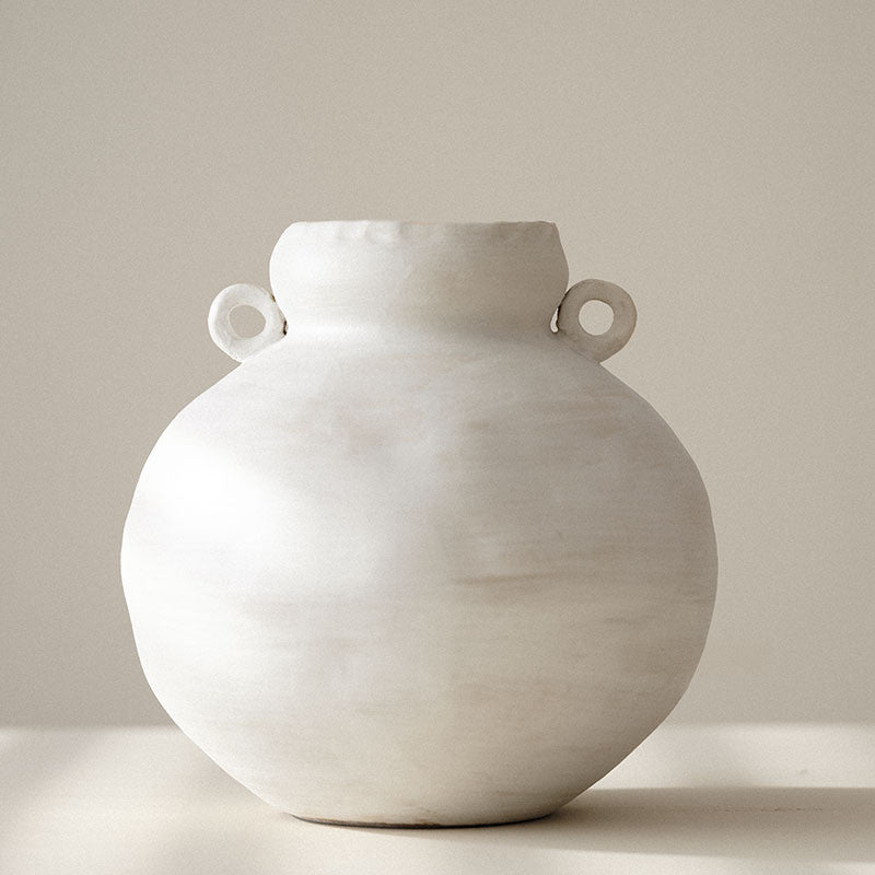 TG012 Round Ceramic Vase with Loop Handles — additional view 2